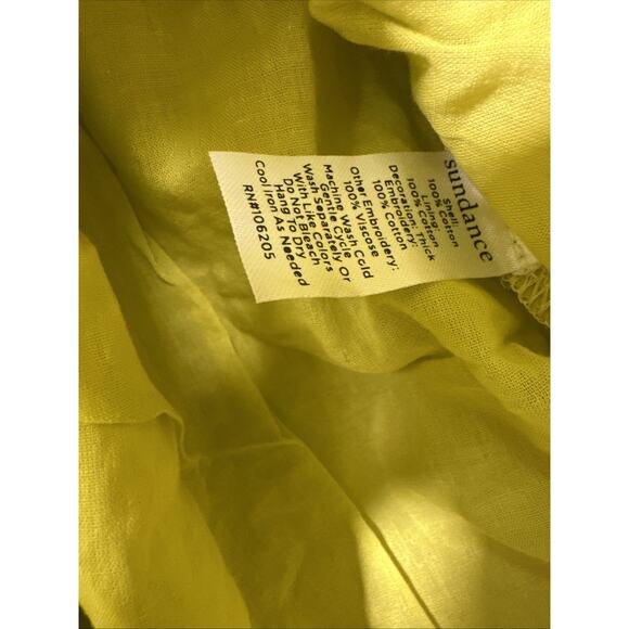 Sundance Remi Eyelet Maxi Dress XXL Bright Yellow Green Embroidered Cotton Flowy - Picture 11 of 12